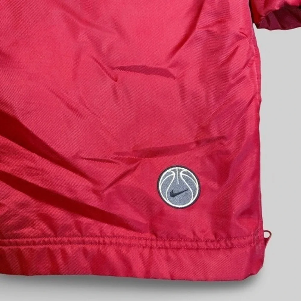 Vintage Nike Basketball Red Full-Zip Windbreaker Jacket Men's M Malaysia 90s